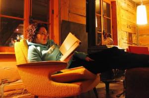 Iceland int; woman reading